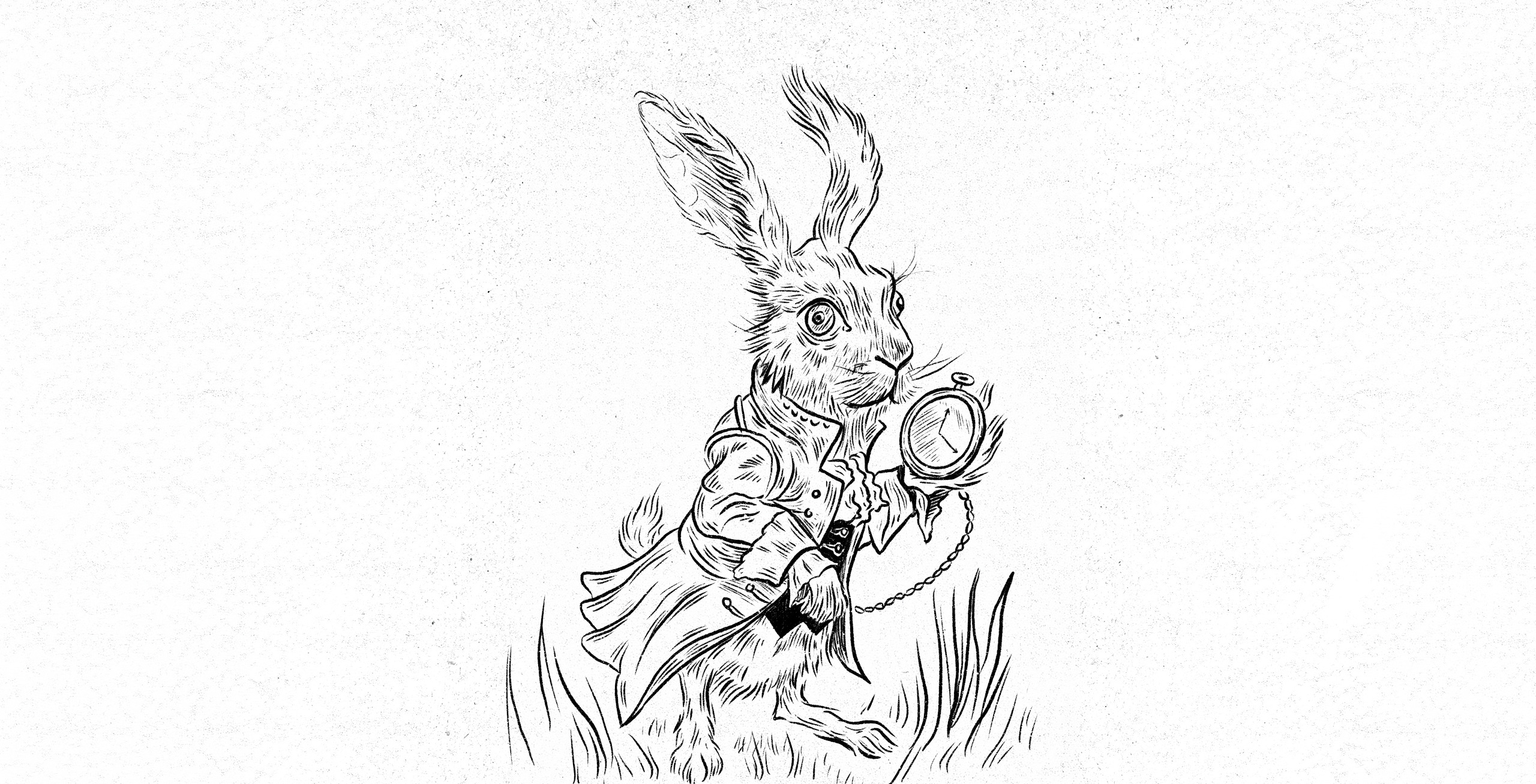 Ilustración Lado C: conejo con reloj, slide 2